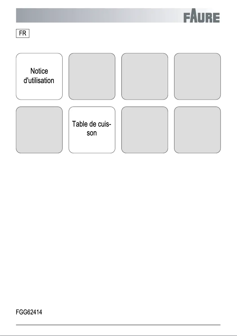 First page image of the manual for FGG62414TA