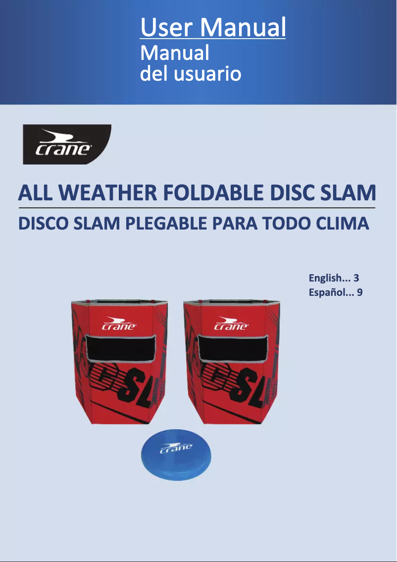First page image of the manual for All Weather Foldable Disc Slam 55964