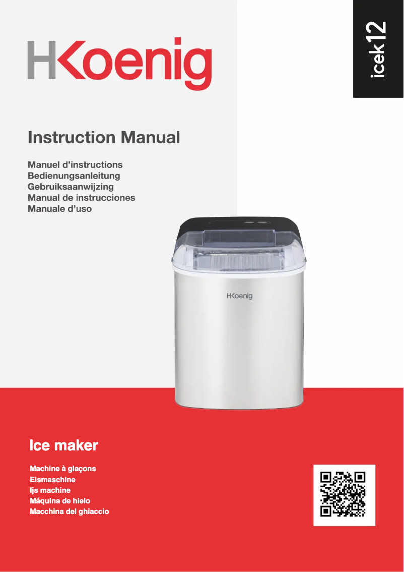 Page 1 of the manual User Manual H.Koenig ICEK12