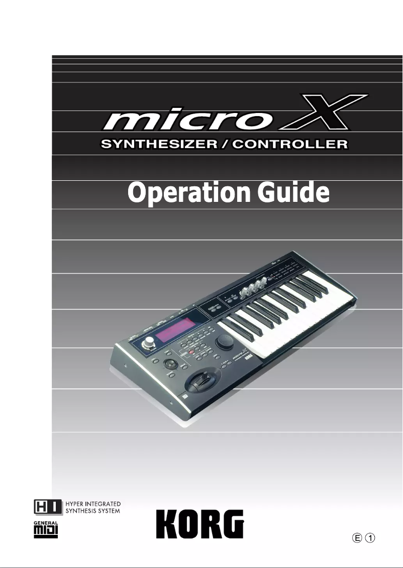 First page image of the manual for microX