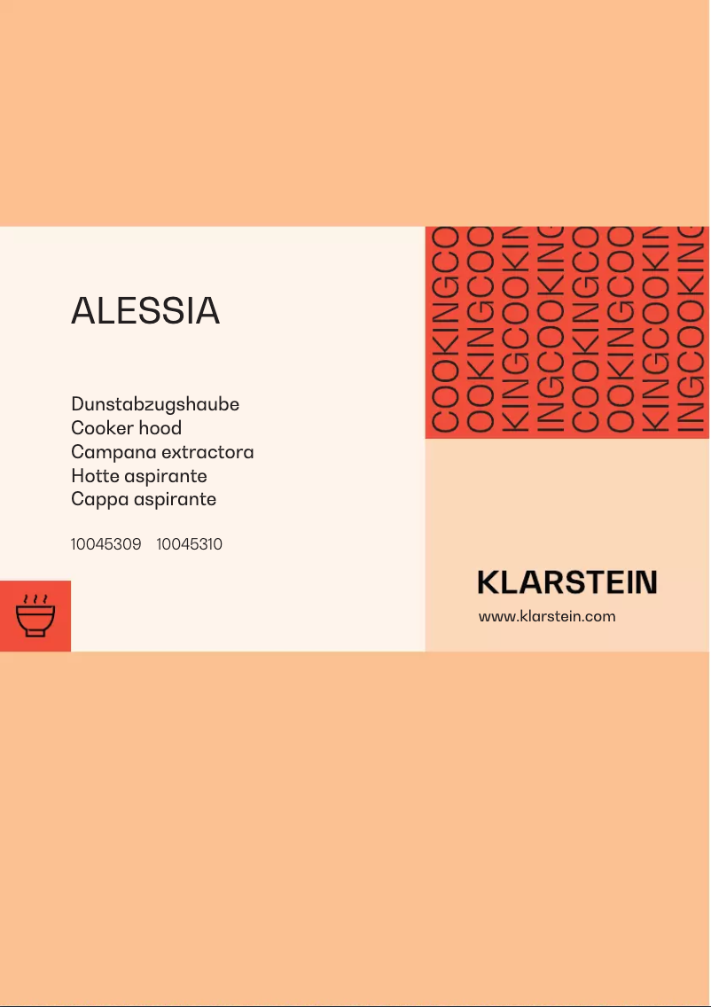 First page image of the manual for Alessia 90