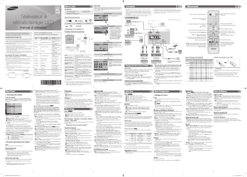 Page 1 of the manual User Manual Samsung UA40EH5030R