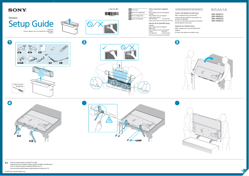 Page 1 of the manual User Manual Sony XBR-49X805G