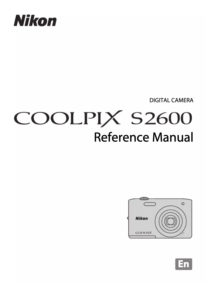 First page image of the manual for Coolpix S2600