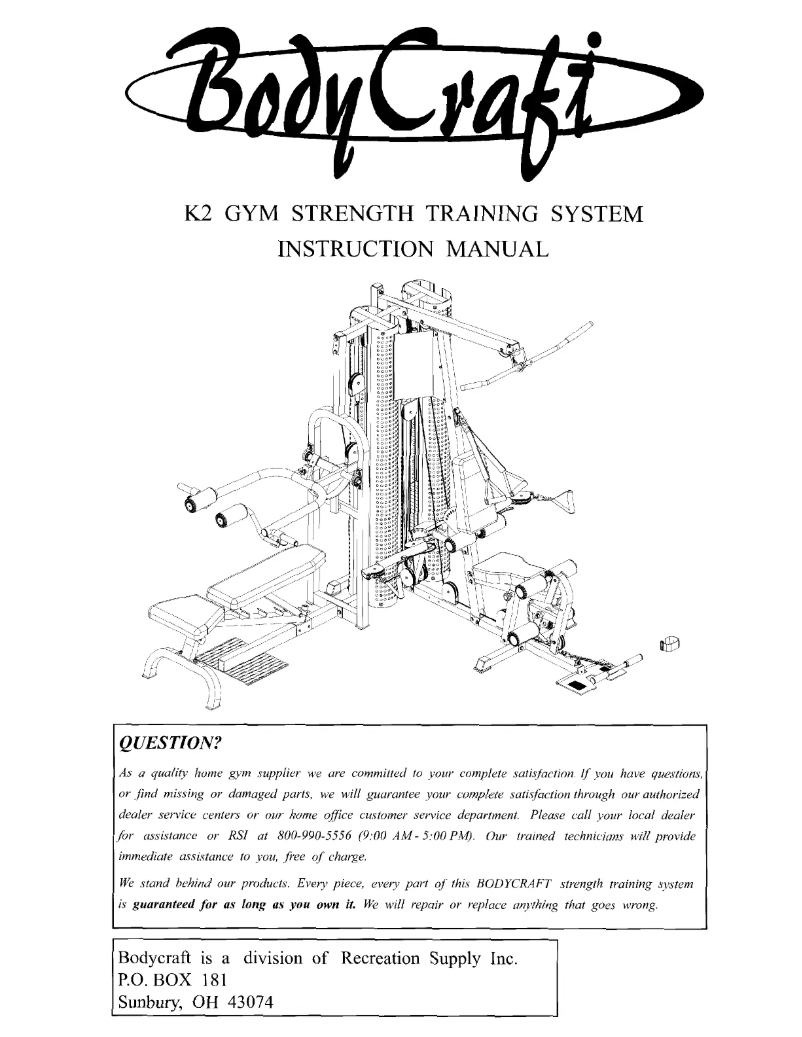 Image de la première page du manuel de l'appareil K2