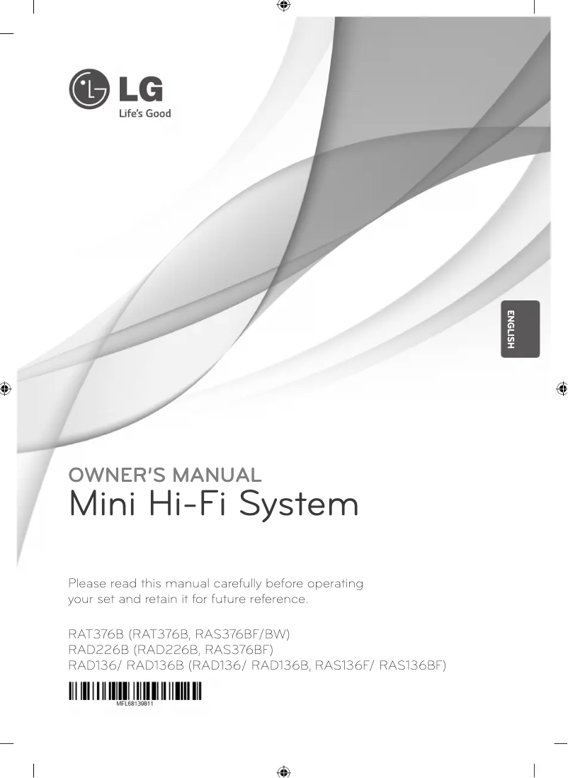 Page 1 of the manual User Manual LG RAD136B