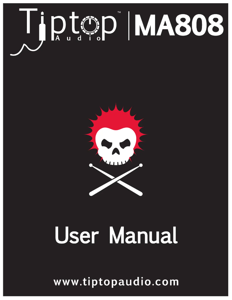 First page image of the manual for MA808