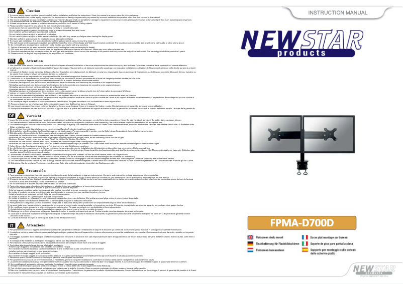 First page image of the manual for FPMA-D700D