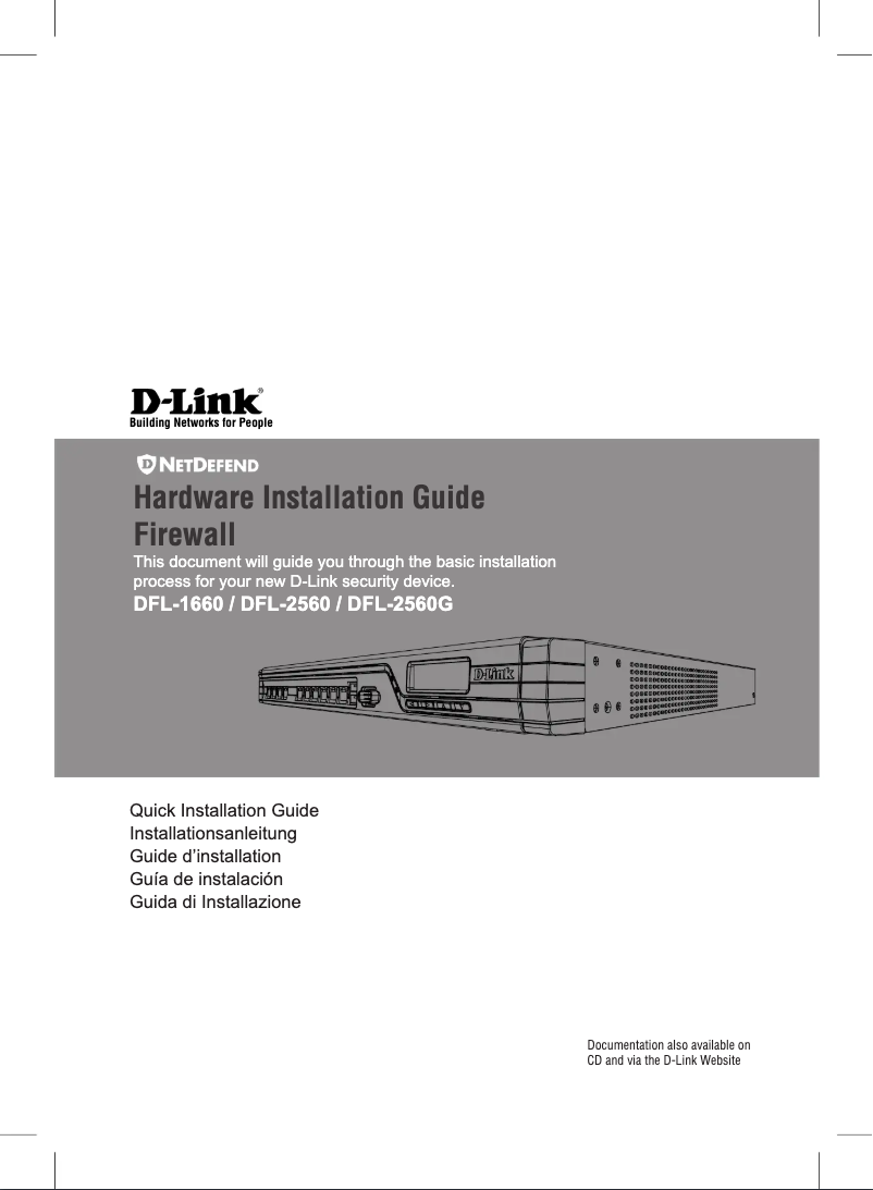 First page image of the manual for DFL-1660
