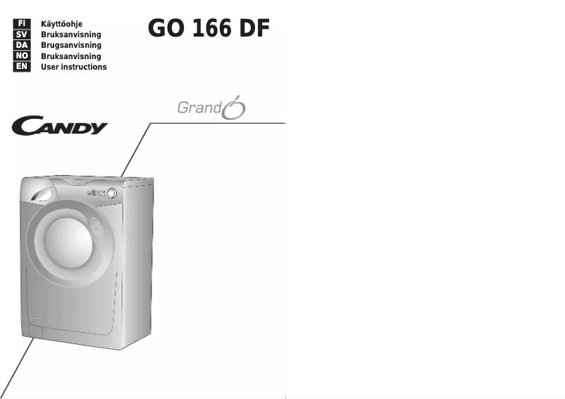 First page image of the manual for GO 166 DF-86S