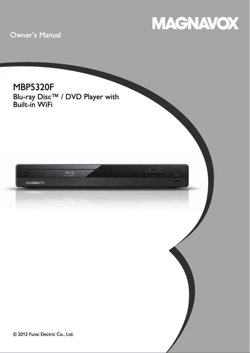 Page 1 of the manual User Manual Magnavox MBP5320F