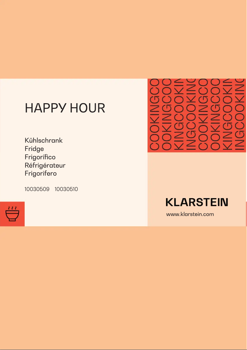 Page 1 of the manual User Manual Klarstein Happy Hour 33