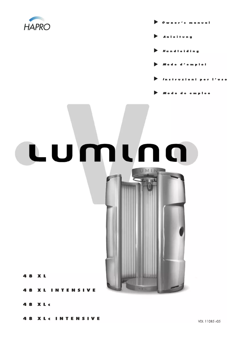 First page image of the manual for Lumina 48 XLc