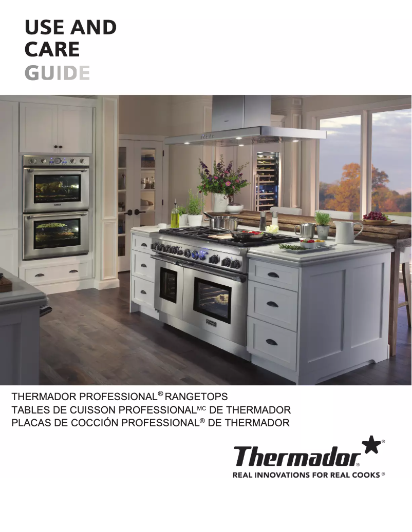 Page 1 of the manual User Manual Thermador PCG366G