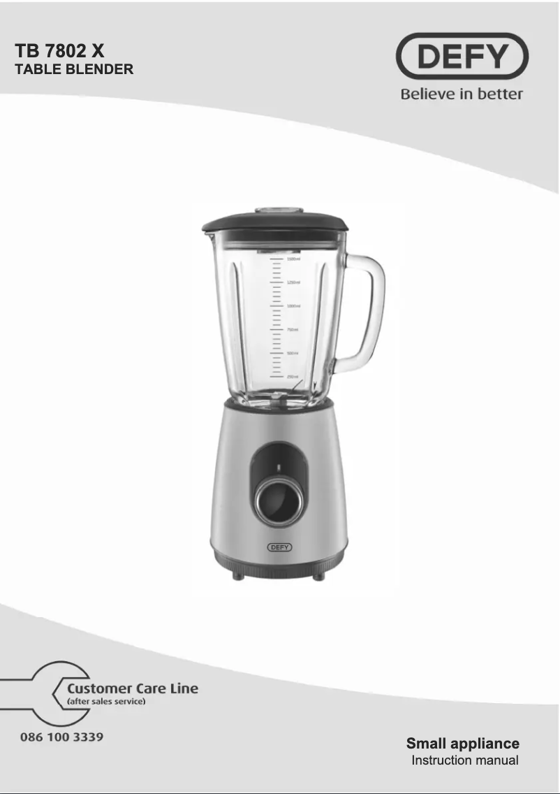 First page image of the manual for TB7802X