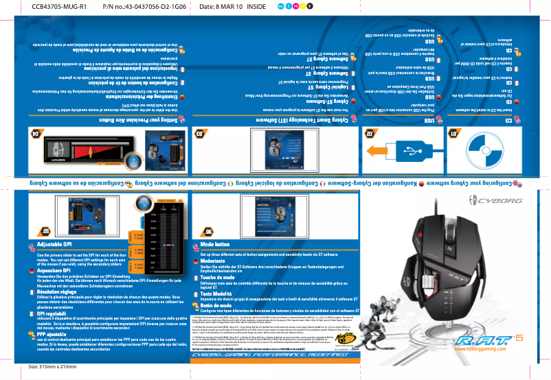 Page 1 of the manual User Manual Mad Catz Cyborg R.A.T 5