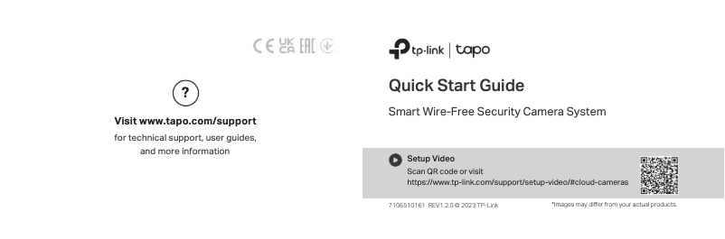 Image de la première page du manuel de l'appareil Tapo C400S2