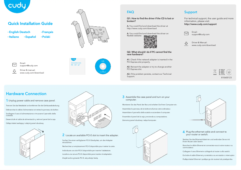 Image de la première page du manuel de l'appareil PE10