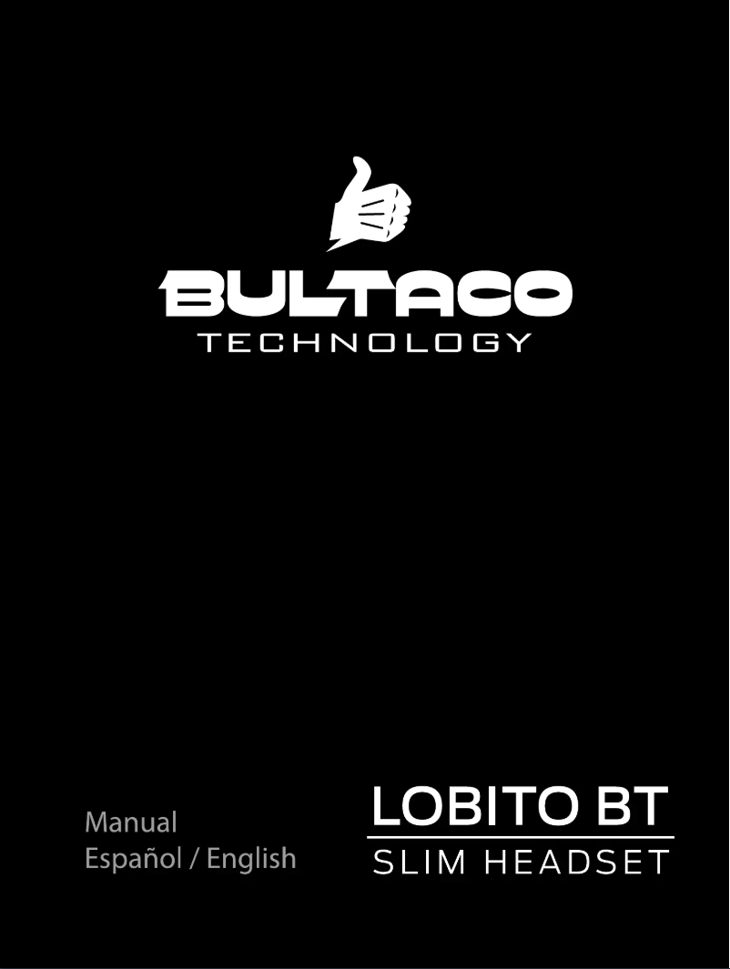 Page 1 of the manual User Manual Bultaco Technology Lobito BT Slim