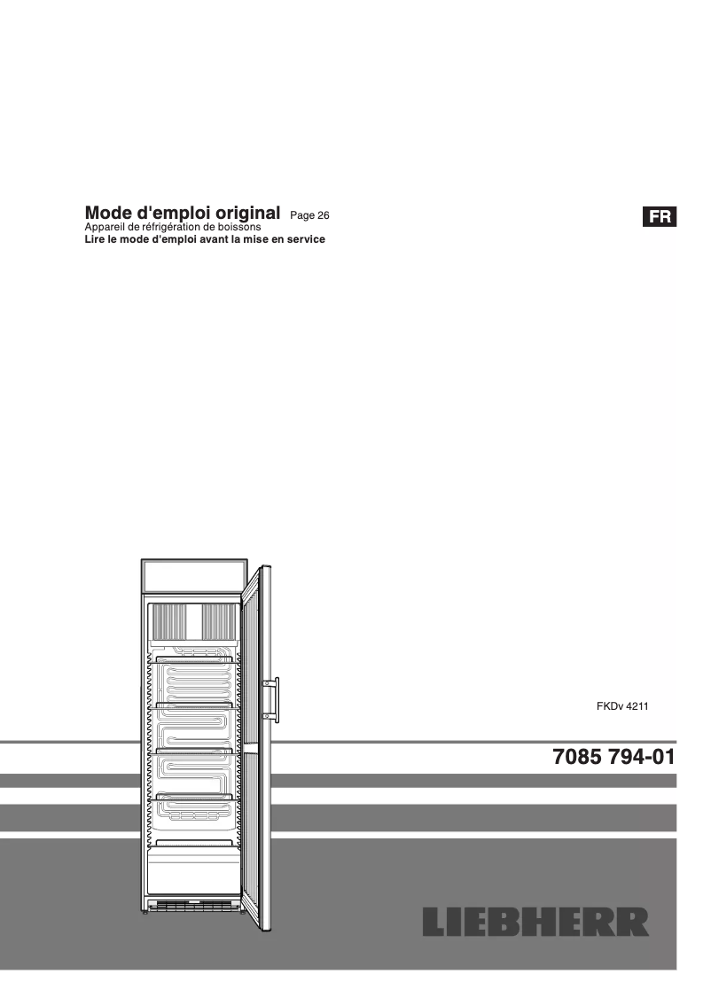 Page 1 of the manual User Manual Liebherr FKDv 4211