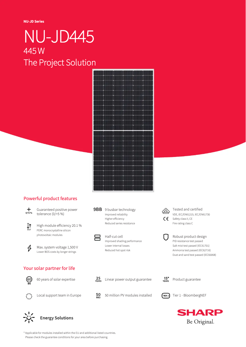 First page image of the manual for NUJD445