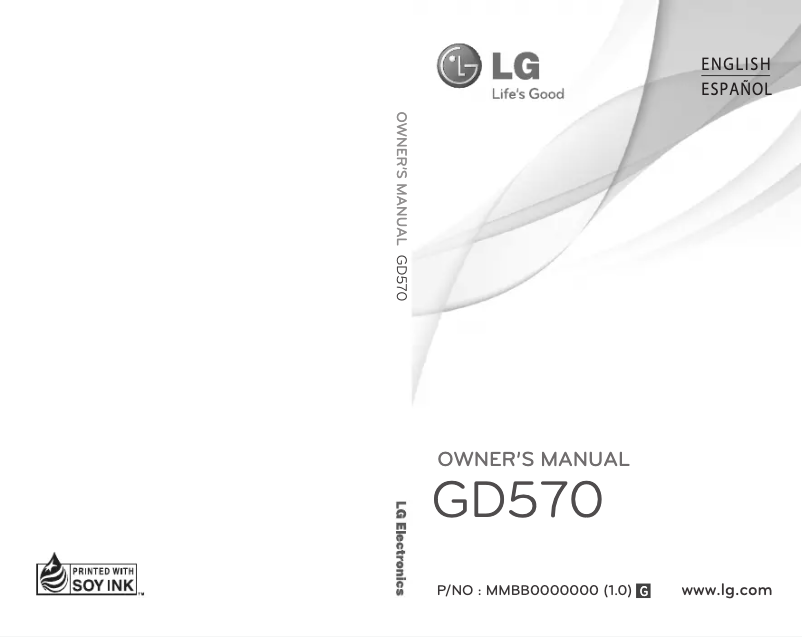 Page 1 of the manual User Manual LG dLite GD570