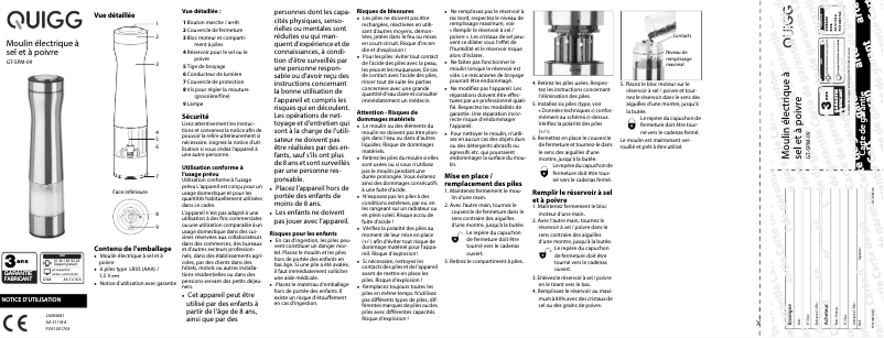 First page image of the manual for GT-SPM-09