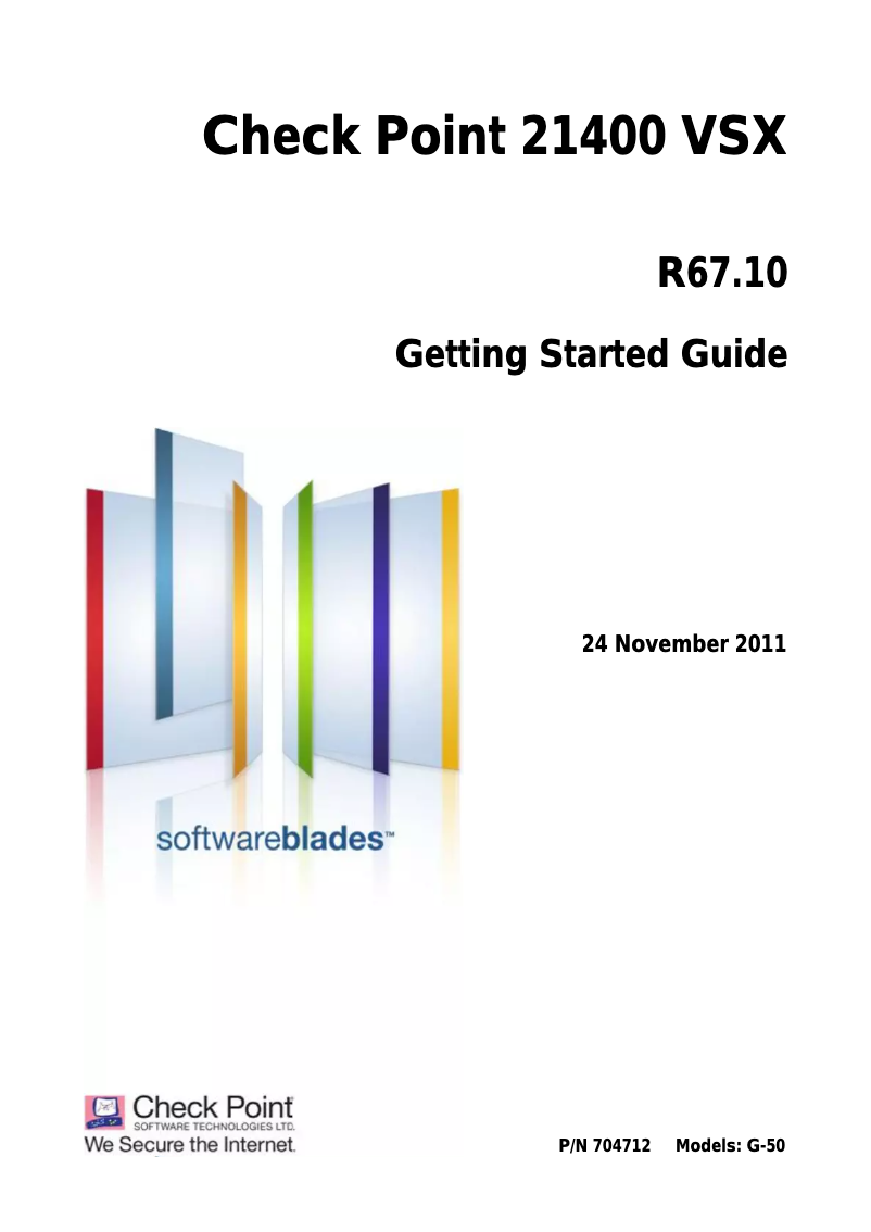 Page 1 of the manual User Manual Check Point VSX 21400