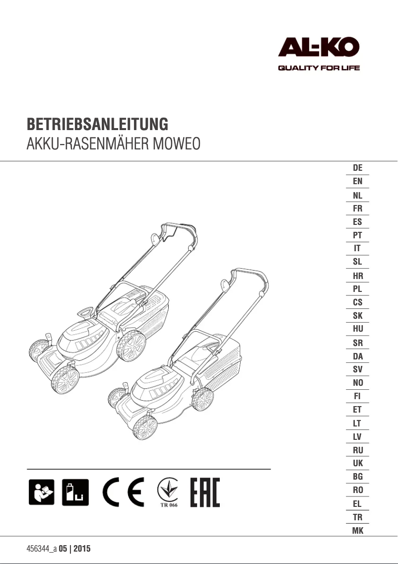 First page image of the manual for Moweo 42.1 Li SP