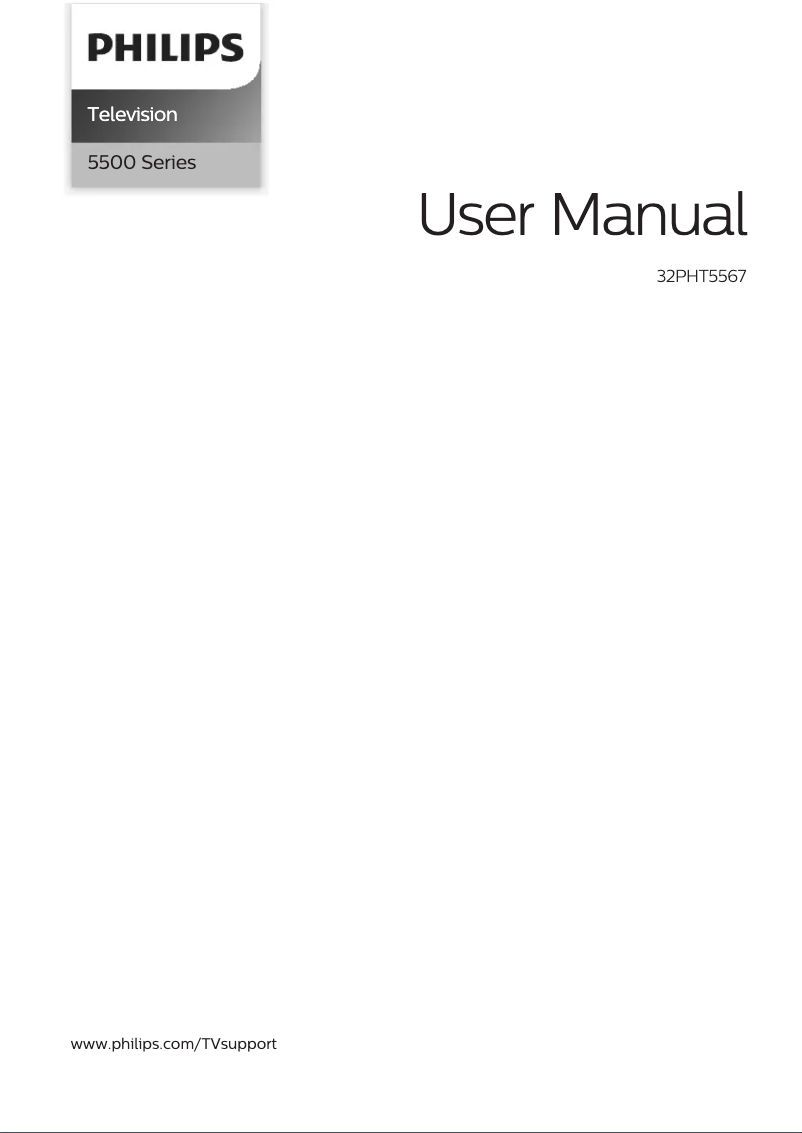 First page image of the manual for 32PHT5567
