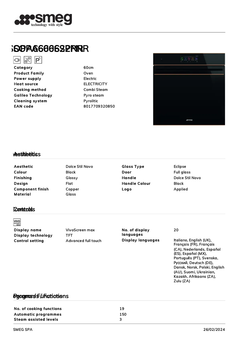 First page image of the manual for SOPA6606S2PNR