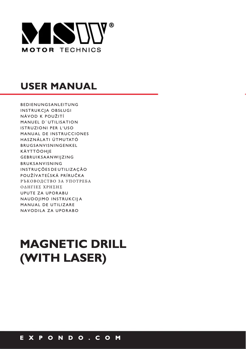 Page 1 of the manual User Manual MSW MSW-MD32- LASER
