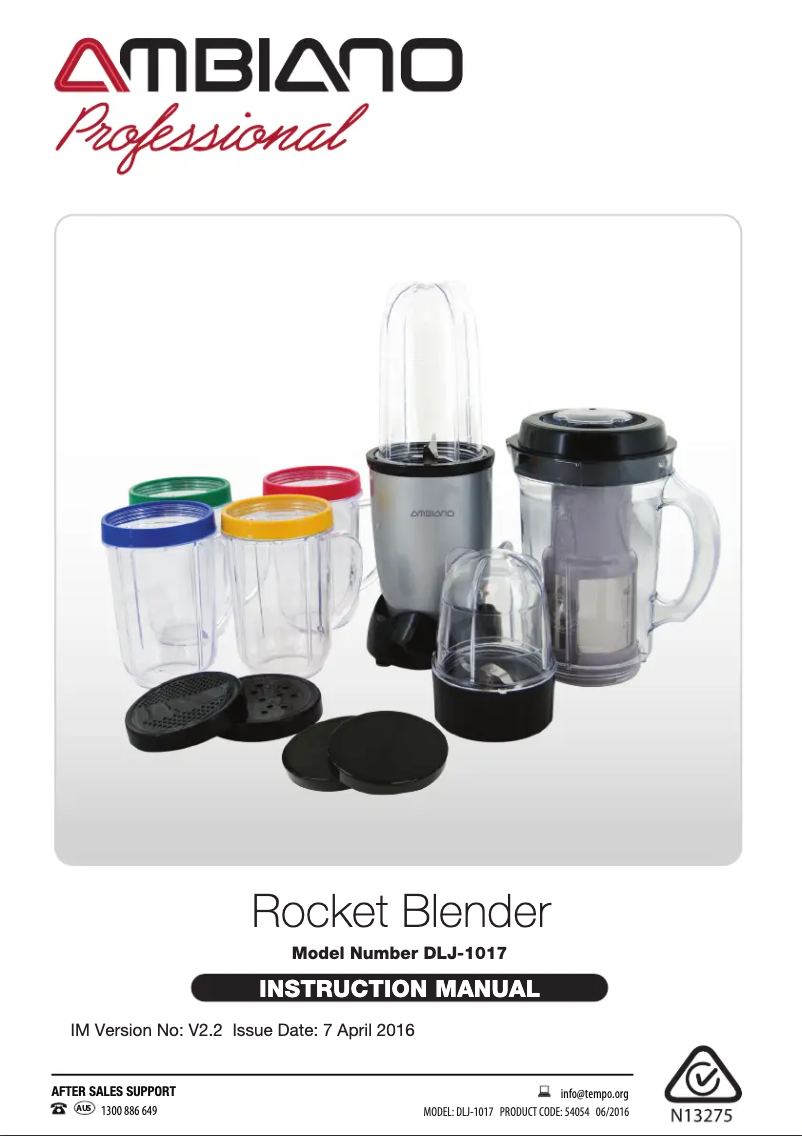 First page image of the manual for Rocket DLJ-1017