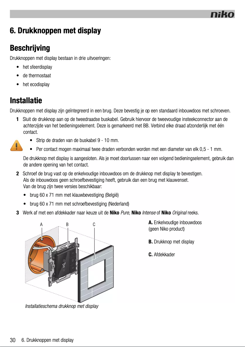 Page 1 of the manual User Manual Niko 550-13060
