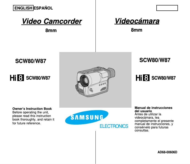 First page image of the manual for SC-W87