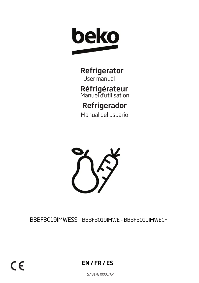 First page image of the manual for BBBF3019IMWE