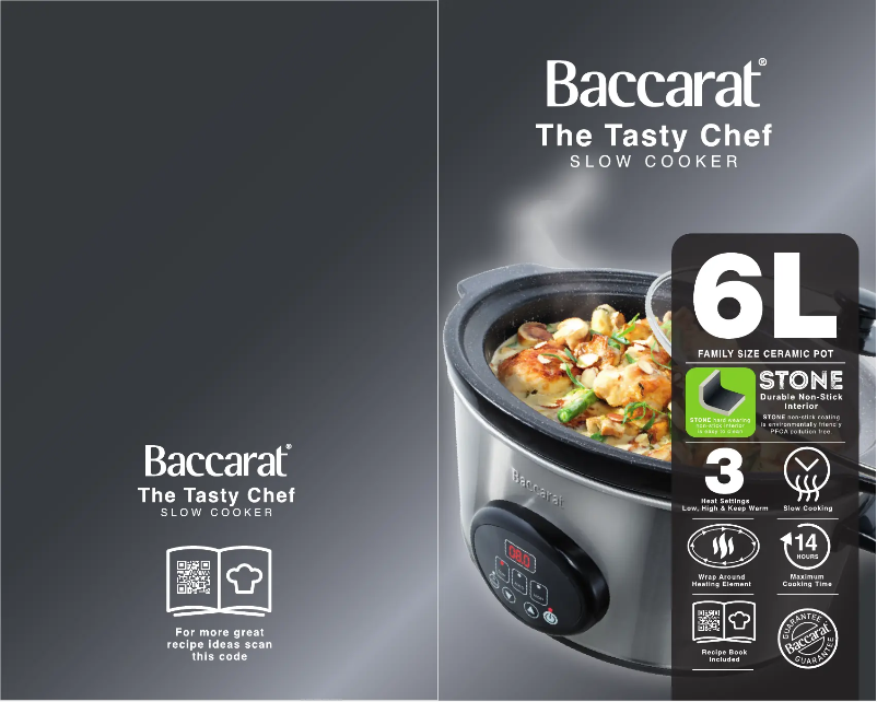 Page 1 of the manual User Manual Baccarat The Tasty Chef