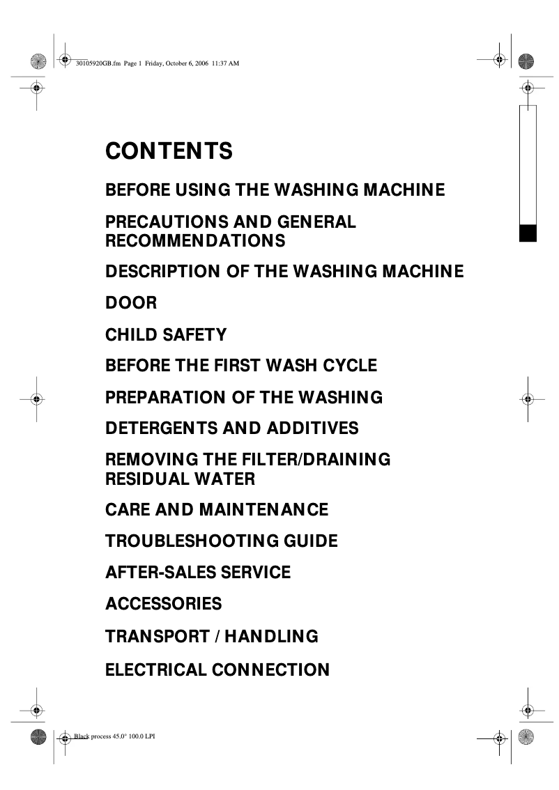 Page 1 of the manual User Manual Whirlpool AWO/D 4505/S
