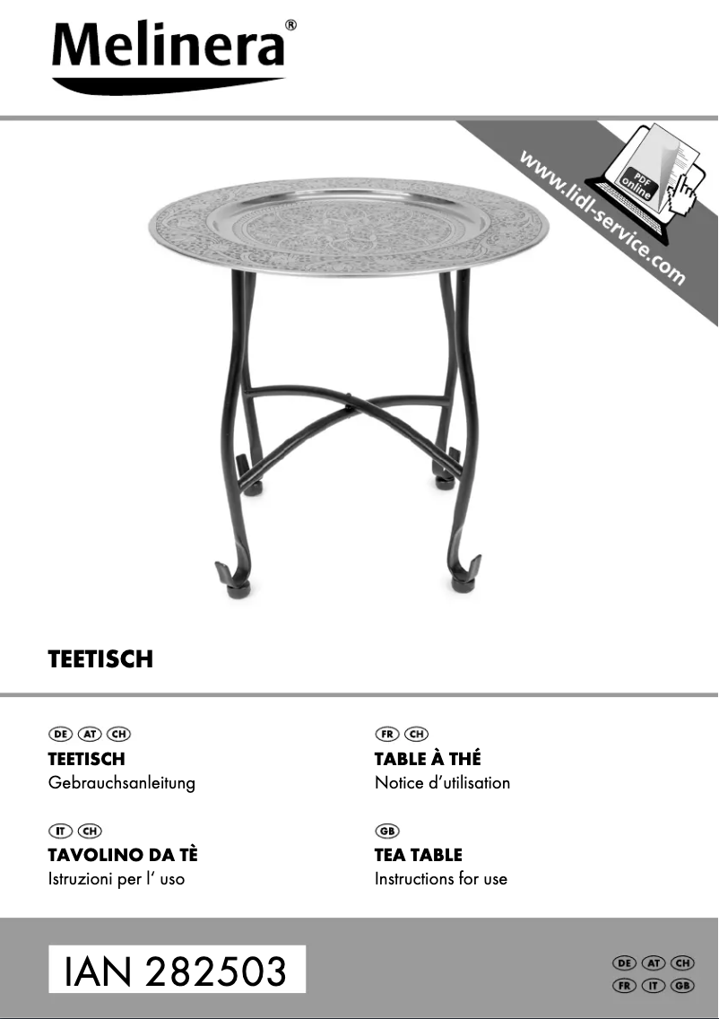 First page image of the manual for IAN 282503