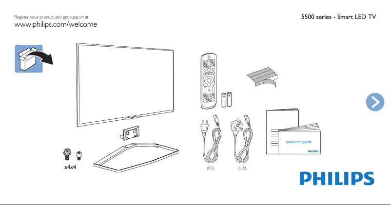 First page image of the manual for 55PFK5509