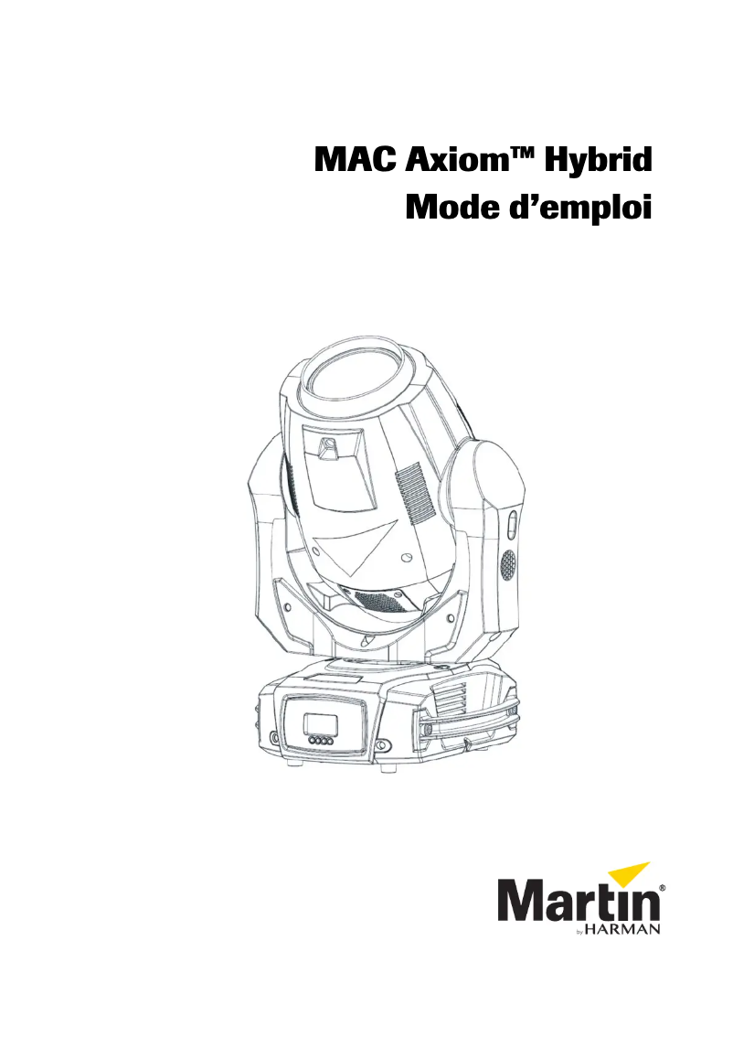 Page 1 of the manual User Manual Martin MAC Axiom Hybrid
