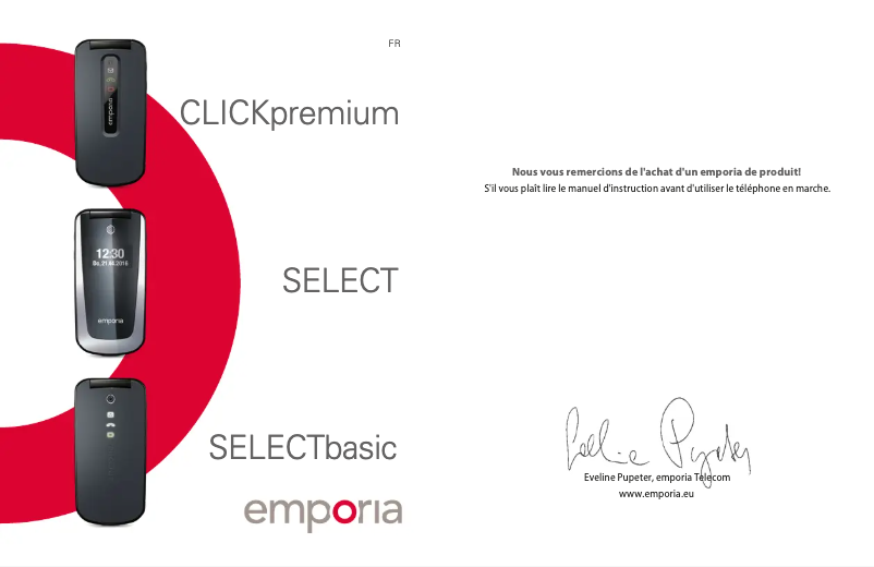 Page 1 of the manual User Manual Emporia SELECT