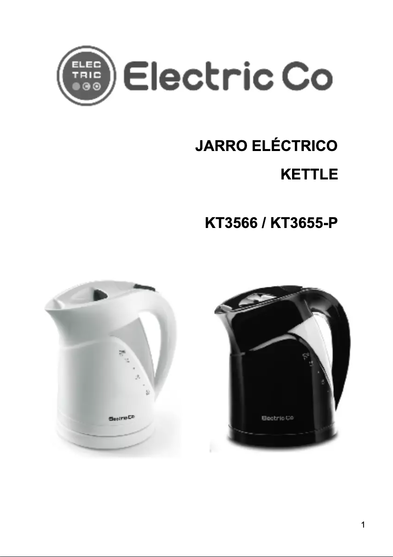 First page image of the manual for KT3566