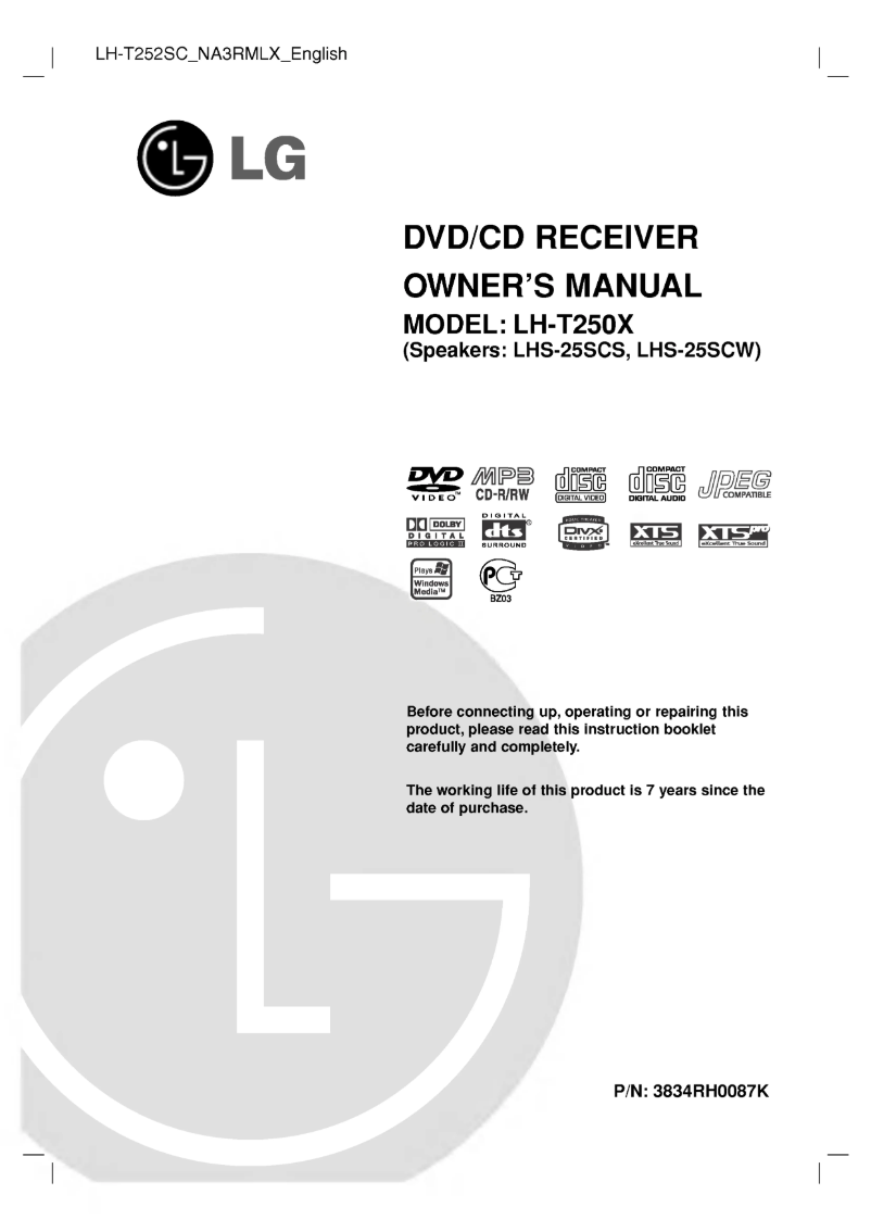 Page 1 of the manual User Manual LG LH-T250X