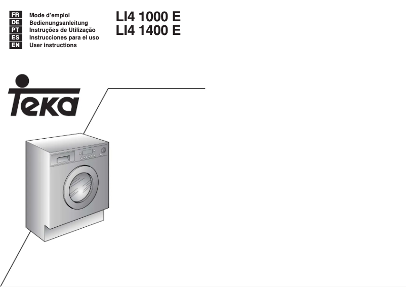 Page 1 of the manual User Manual Teka LI4 1000 E