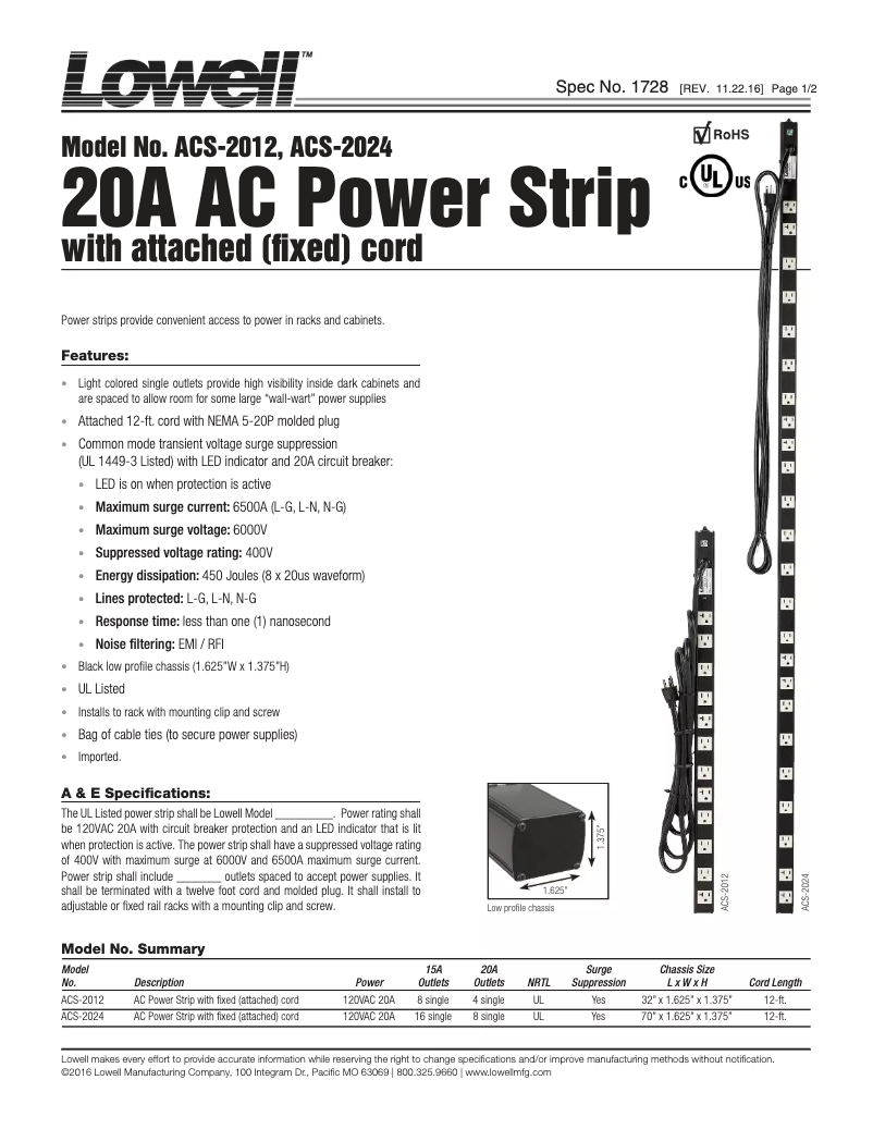 First page image of the manual for ACS-2024