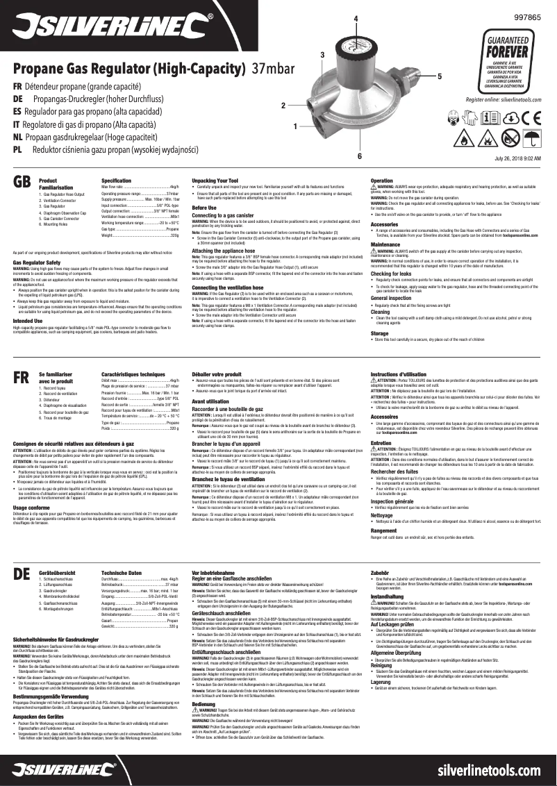 First page image of the manual for 997865
