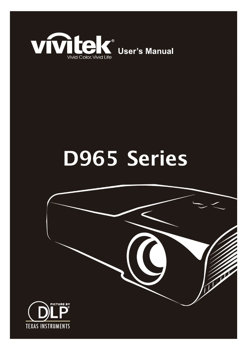 Image de la première page du manuel de l'appareil D965