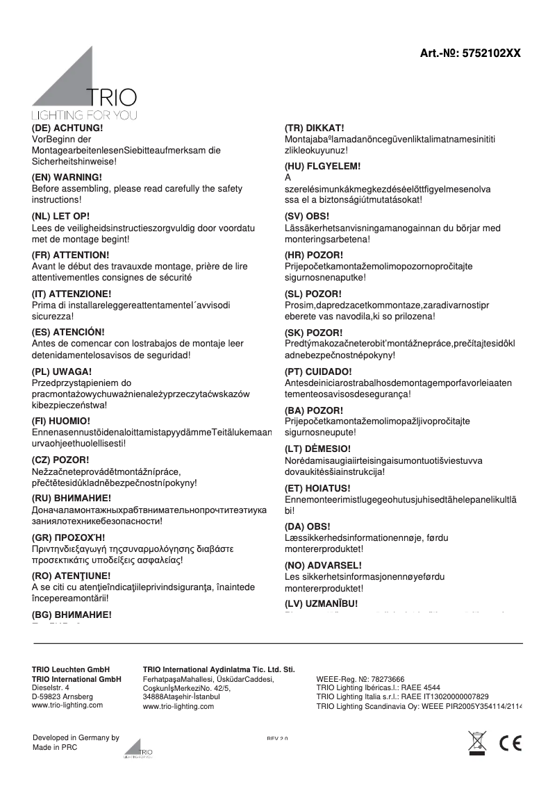 First page image of the manual for Nestor 575210279