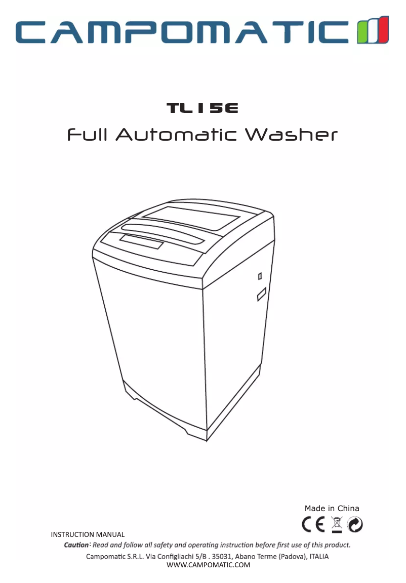 First page image of the manual for TL15E